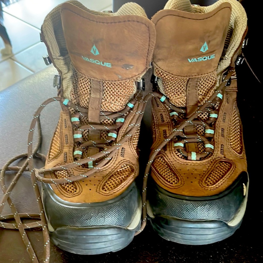 Women hiking boots, wore once,  too small.